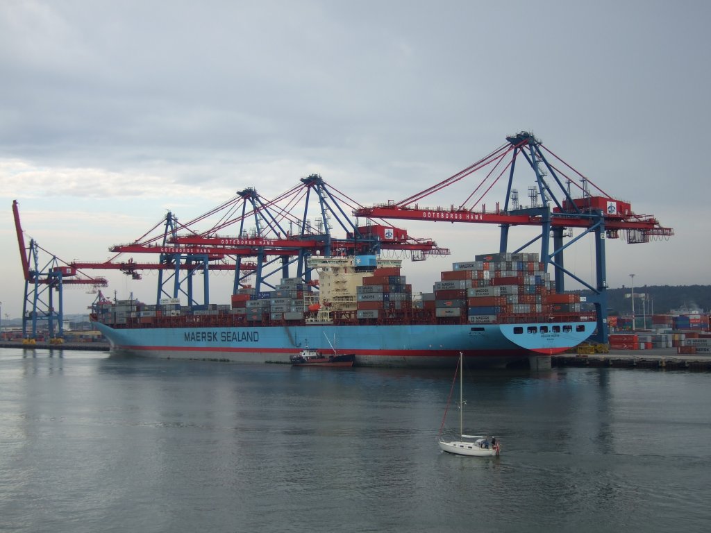 Die  Sken Maersk  am 08.10.07 im Gteborger Containerhafen.