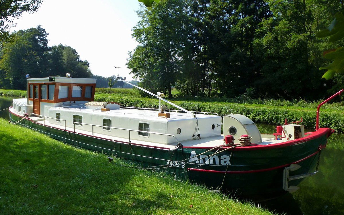  Anna , zum Hausboot umgebautes Frachtschiff auf dem Rhein-Rhone-Kanal bei Plobsheim/Elsa, Sept.2017