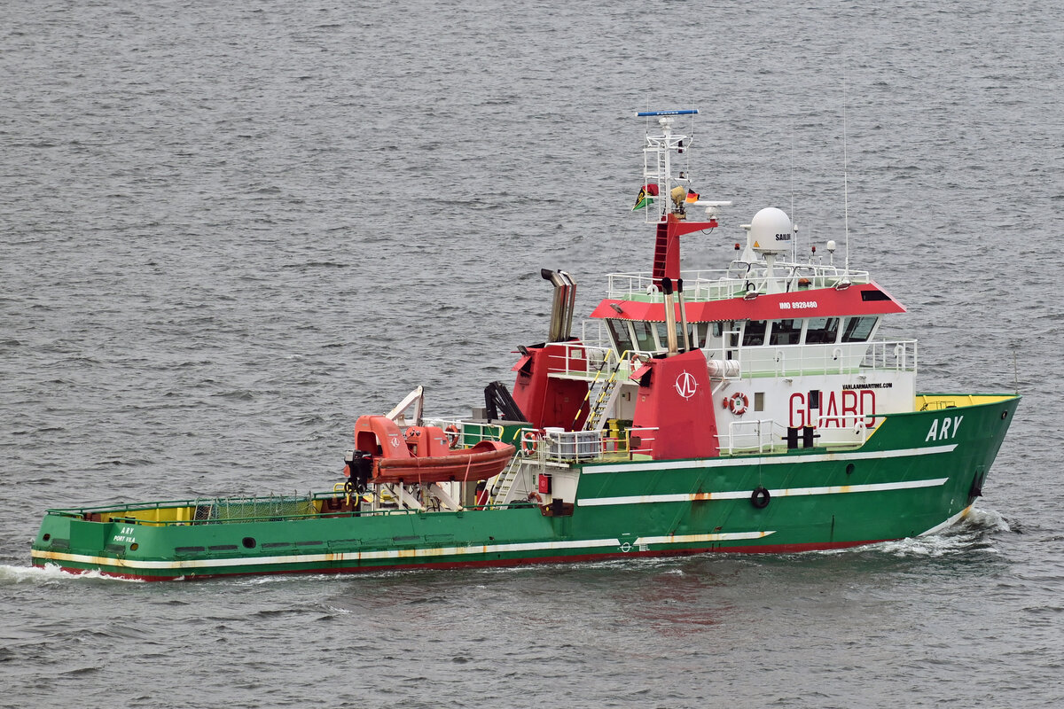 ARY, Offshore Support Vessel, IMO 8928480, am 12.02.2024 in der Ostsee vor Kiel
