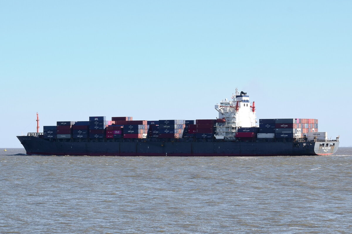 CMA CGM ALIAGA , Containerschiff , IMO 9323039 , Baujahr 2008 , 246.83 x 32.3 m , 	3500 TEU , Cuxhaven , 22.04.2022