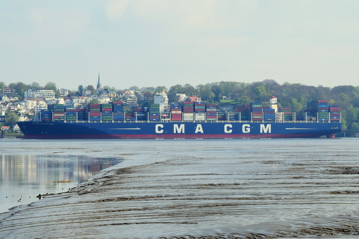 CMA CGM VASGO DA GAMA , Containerschiff , IMO 9706889 , Baujahr 2015 , 16872 TEU ,399.2 × 54m , 07.05.2017  Hamburg-Cranz
    9706889