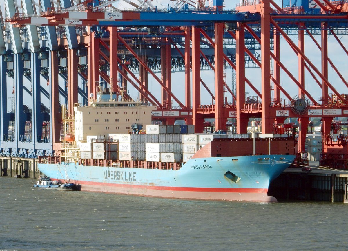 Containerschiff Nysted Maersk am 29.08.16 in Bremerhaven