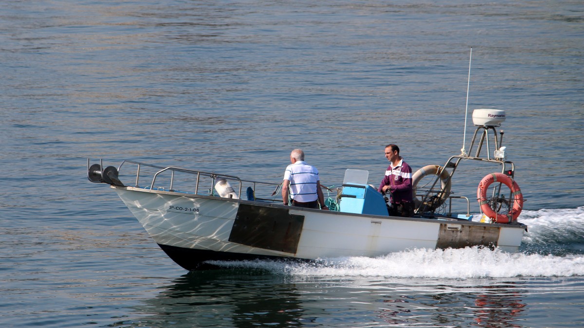 Das Fischerboot Josefa Iglesias am 18.04.2014 im Hafen von La Coruna.