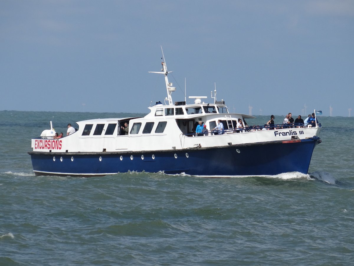 Die  FRANLIS III  mit ein Rundfahrt ... Oostende, 29-08-2019