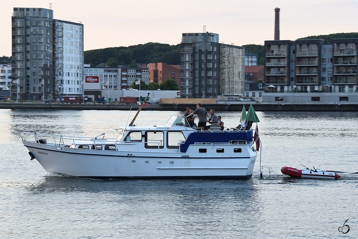 Die Freizeityacht  Tosen  Anfang Juni 2018 in Aalborg.