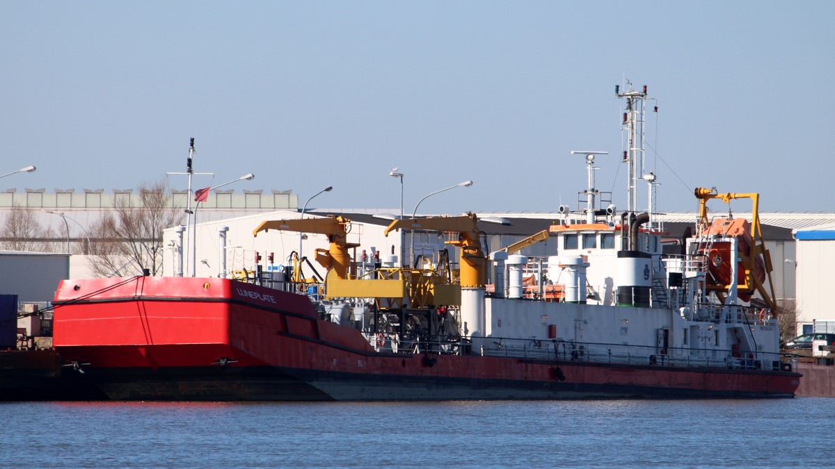 Die Luneplate am 11.03.2014 im Fischereihefen von Bremerhaven.
