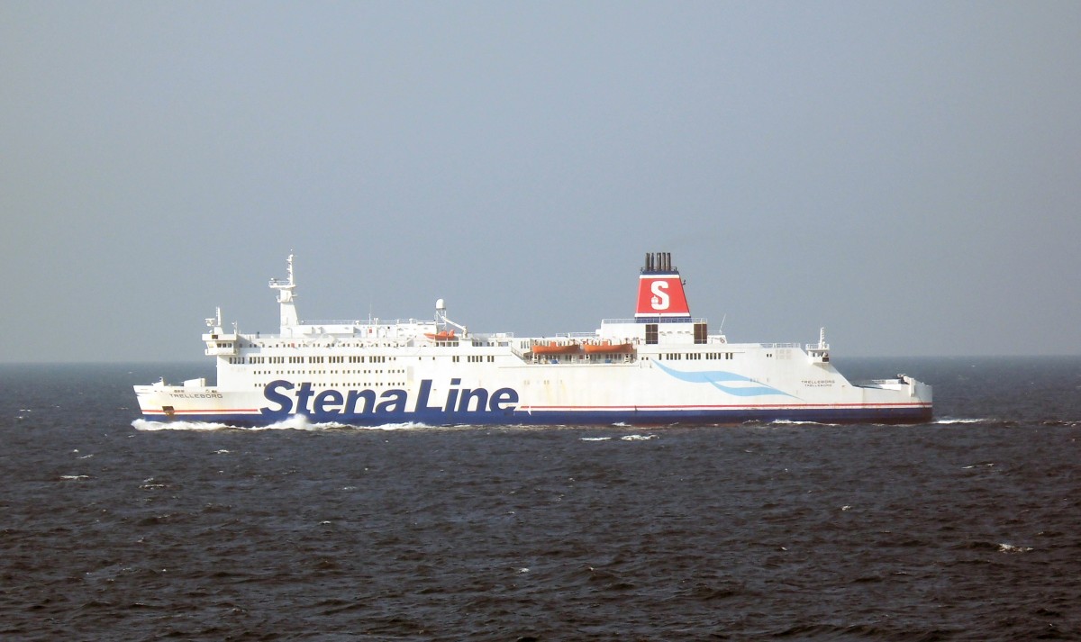 Fährschiff Trelleborg am 18.09.14 in Fahrtrichtung Trelleborg auf der Ostsee.