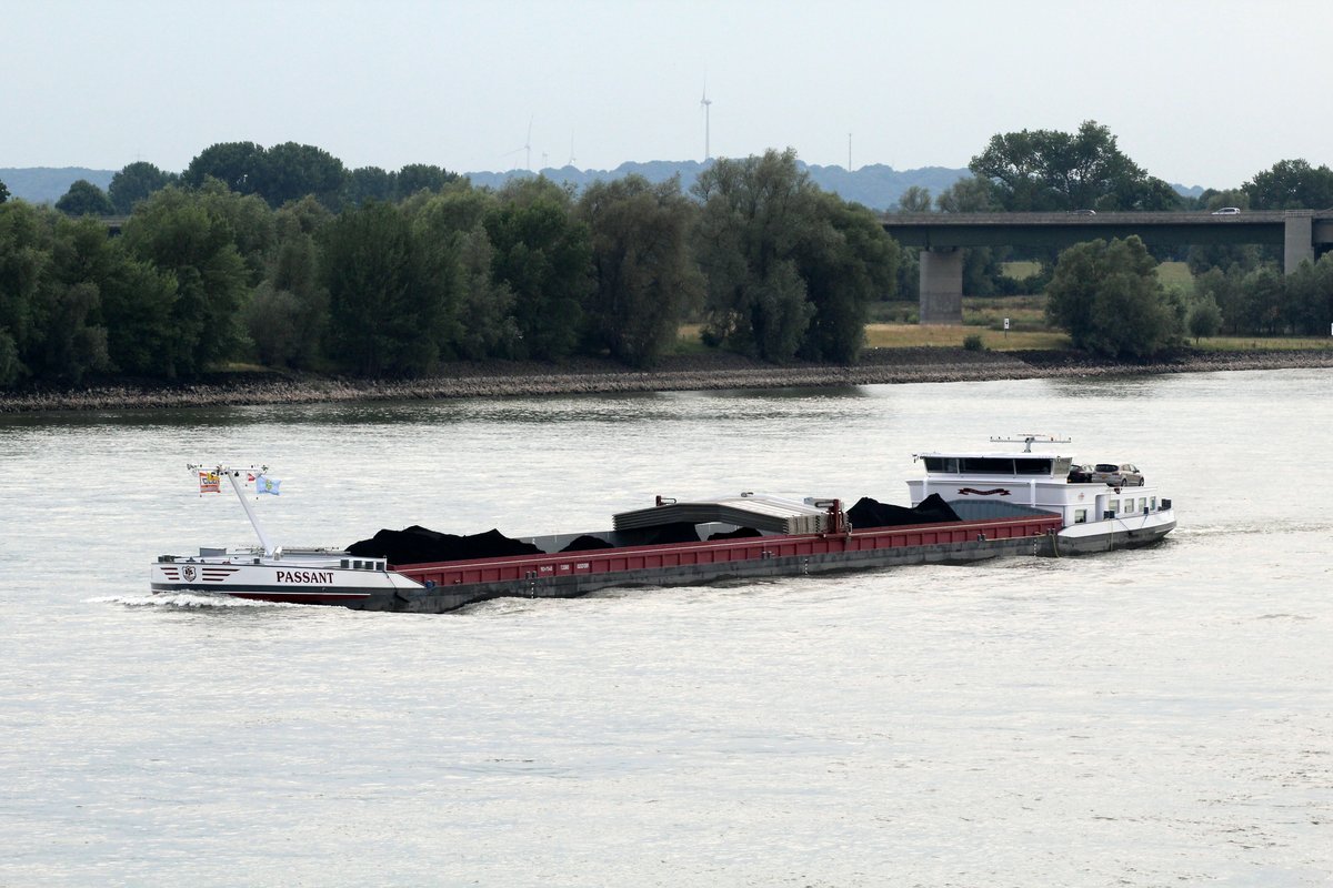 GMS Passant (02331381 , 110 x 11,45m) am 06.07.2017 bei Ress auf dem Rhein zu Berg.