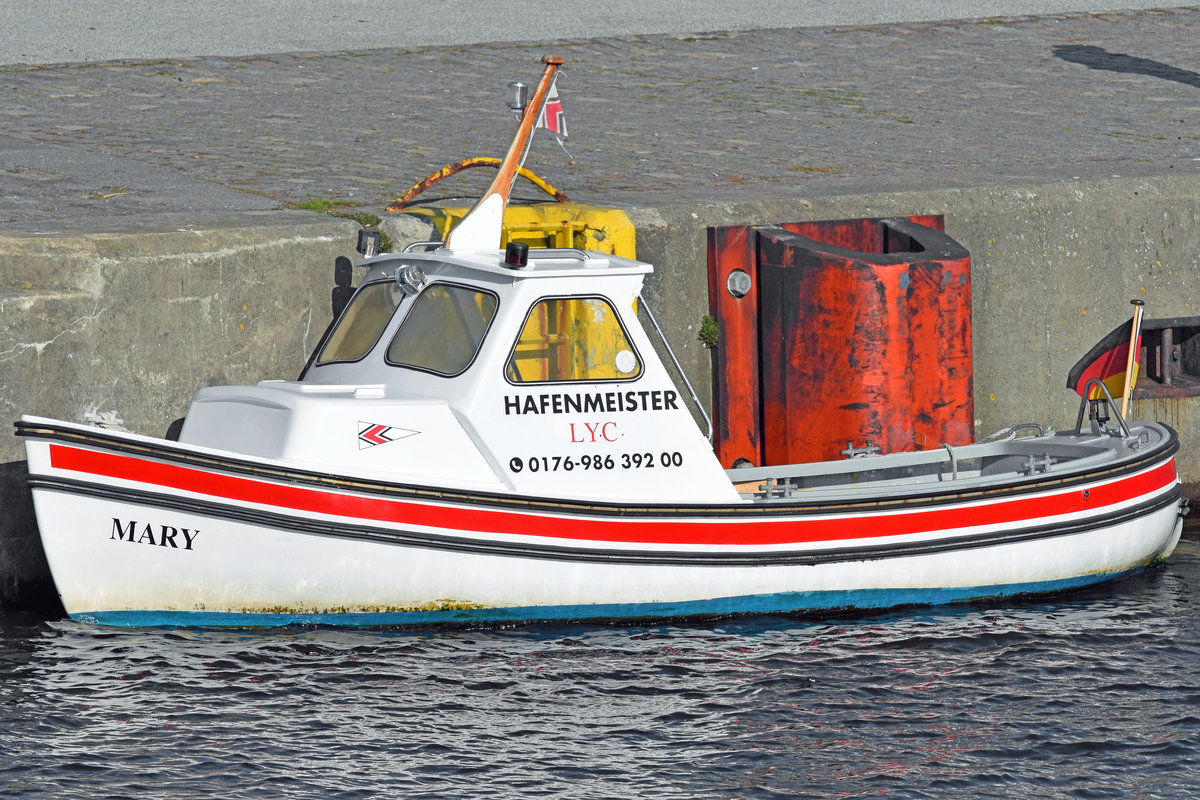 Hafenmeister LYC  Mary  am 11.10.2018 im Hafen von Lübeck-Travemünde