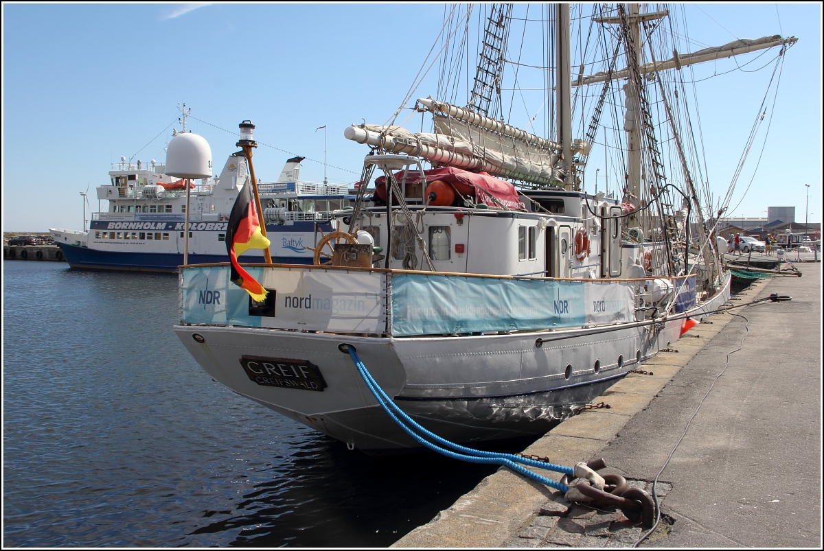 Heckansicht des Segelschulschiffes GREIF (IMO 8862571) Schiffbilder.de
