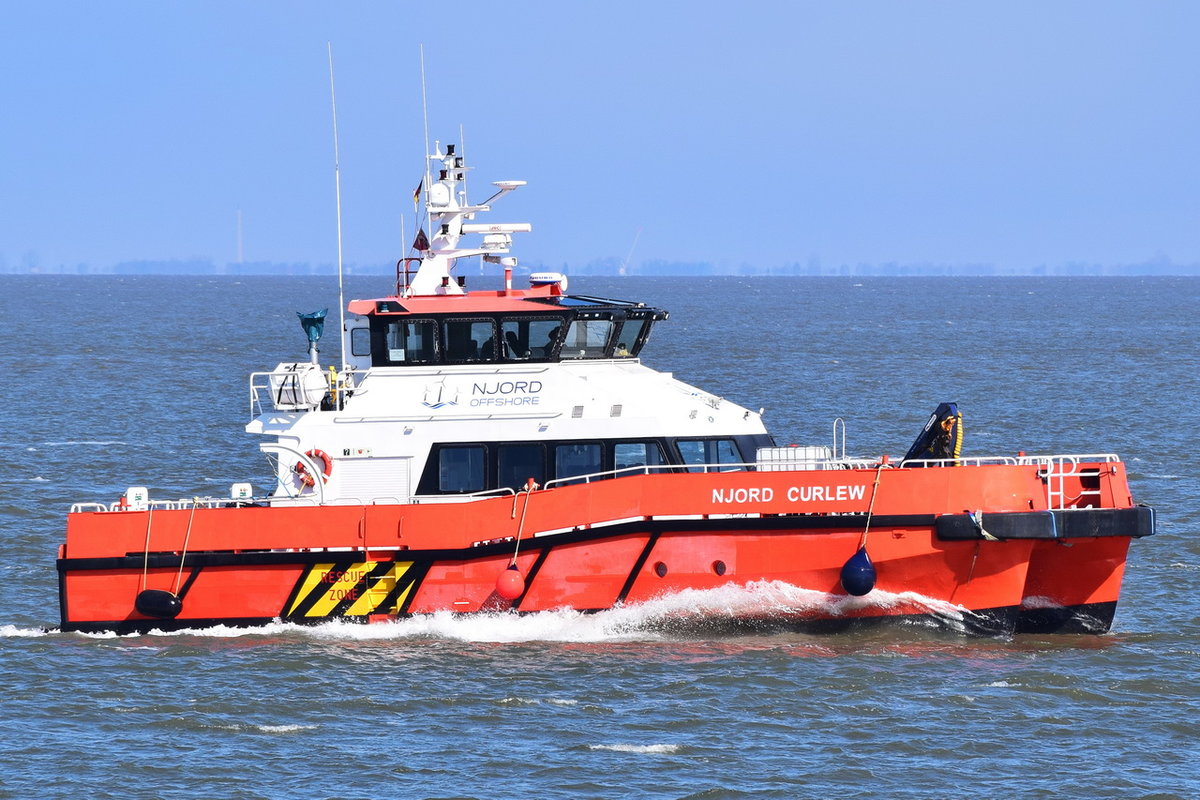 NJORD CURLEW , High Speed Craft , MMSI 235095775 , 19 × 8m , 01.04.2018  Cuxhaven Alte Liebe