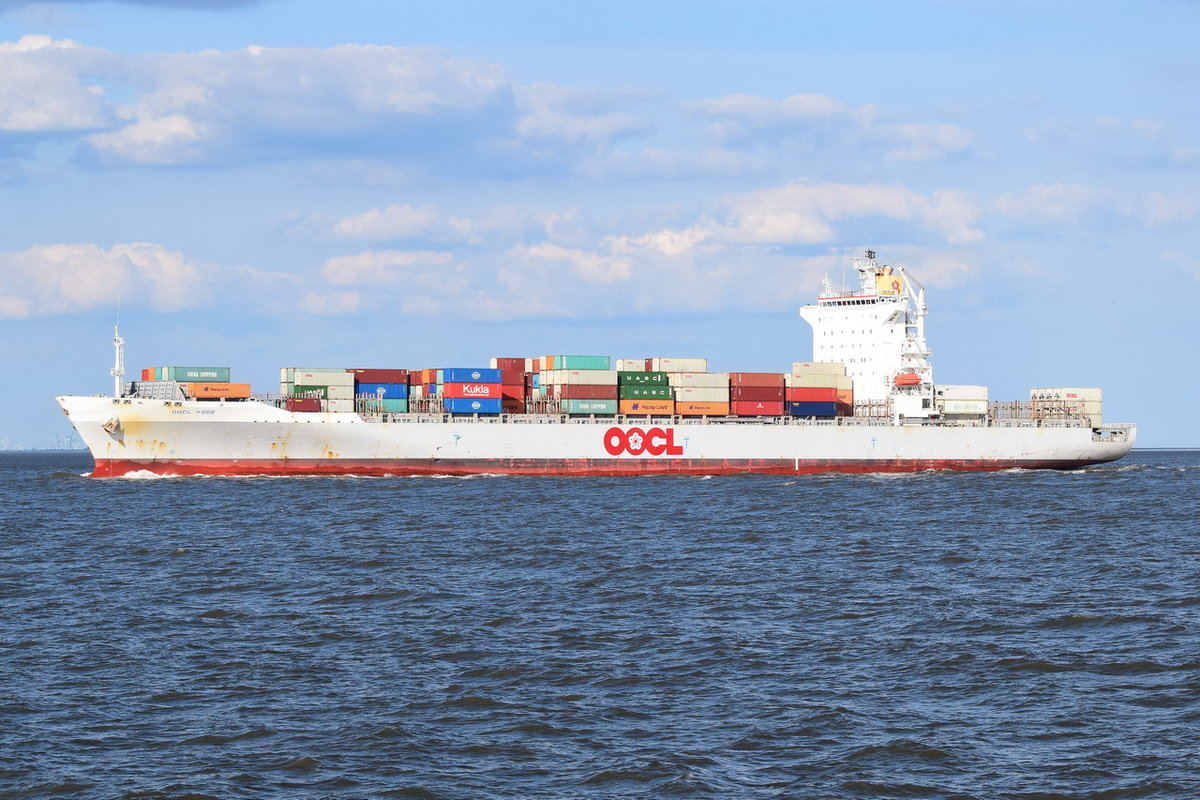 OOCL Kobe , Containerschiff , IMO 9329526 , Baujahr 2007 , 259.8 × 32.25m , 4578 TEU 
 15.05.2019 , Cuxhaven