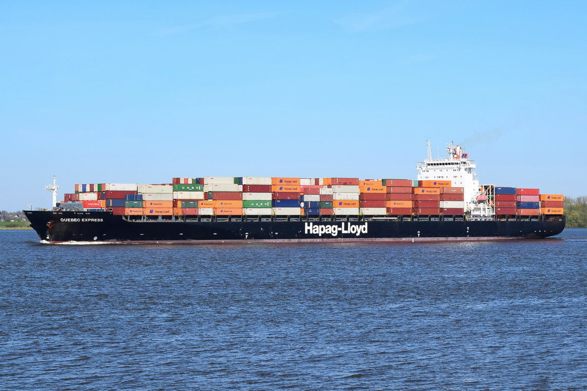 QUEBEC EXPRESS , Containerschiff , IMO 9294836 , Baujahr 2006 , 267.7 × 32.2m , 5512 TEU , 20.04.2019 , Grünendeich