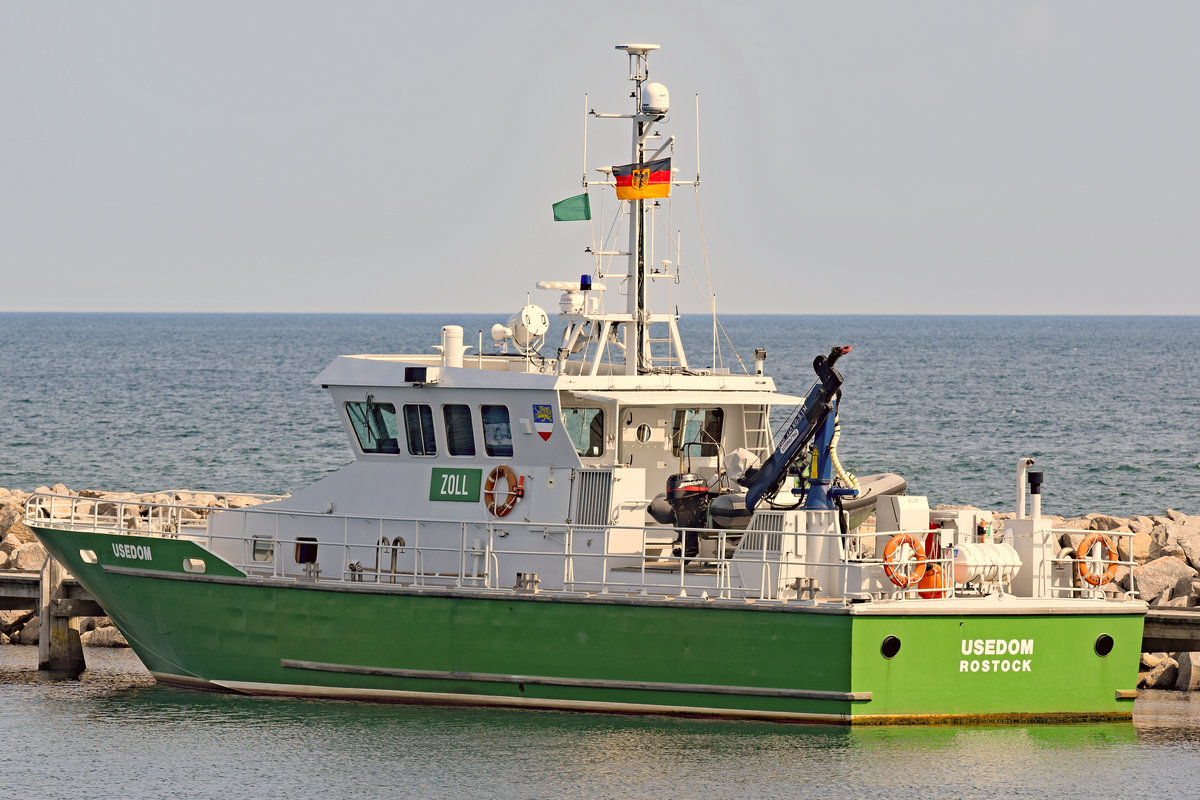 Zollboot USEDOM am 28.08.2018 im Hafen von Kühlungsborn