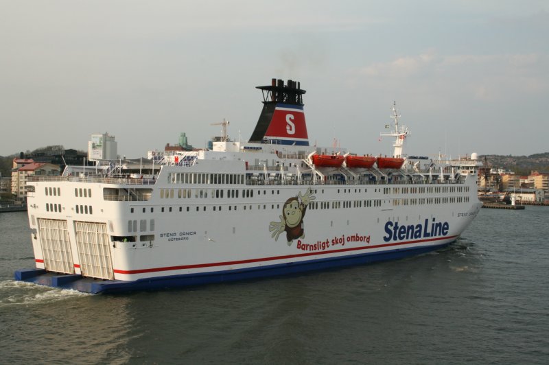 Die Stena Danica am 28.04.08 im Hafen von Gteborg.