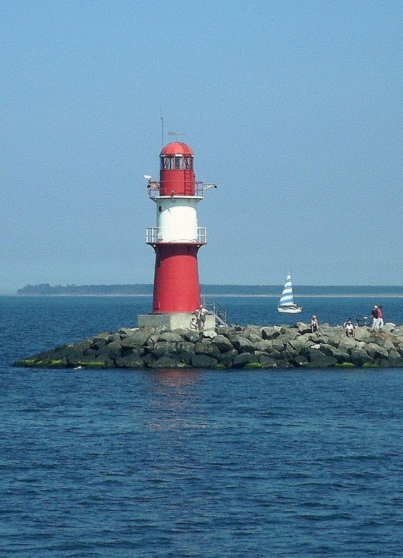 Leuchtfeuer Hafeneinfahrt Warnemnde, Sommer 2004