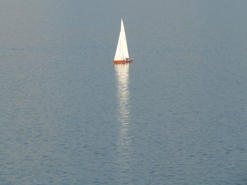 Segelboot auf dem Bodensee, August 2005.