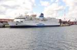 Świnoujście/Swinem�nde, 31.08.2010, F�hrschiff Pomerania von der gr��ten polnischen Reederei Polferries im Hafen