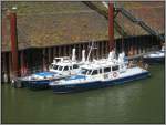 Boote der Wasserschutzpolizei, aufgenommen am 04.08.2007 im Duisburger Hafen.