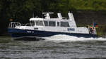 Das Polizeiboot WSP 14 MAINZ D der Wasserschutzpolizei.