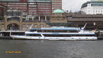 RIVER STAR (ENI 04608280) am 4.4.2016, Hamburg, Elbe an den Landungsbrücken /
Ex-Namen: PRINCESSE MARIE ASTRID (3) (1993-1999), GUTENBERG (1999-2004) /

Binnenfahrgastschiff (Galerieschiff)  /  Lüa 48,5 m, B 10,5 m, Tg 1,3 m / 2 Cateroillar-Diesel, ges. 508 kW, 690 PS, 2 Schottel SRP 110 / gebaut 1993 bei Lux-Werft, Niederkassel Mondorf / zugelassen für 300 Pers. / Eigner: Rainer Abicht Elbreederei, Hamburg / Flagge: Deutschland, Heimathafen Hamburg /

