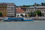 Die  Rapszodia  auf der Donau in Budapest, 18.6.2016