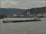 Frachtschiff ANTARES auf dem Rhein bei Boppard aufgenommen am 20.03.2010.