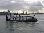 Ein ex-polnisches Schubschiff  BIZON  jetzt unter belgischer Flagge. Am 18.10.2007 im Hafen Antwerpen.