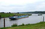 TMS ALTENBERGE ENI 04024490 fhrt vom Elbe-Seiten-Kanal (ESK) in die Elbe mit Kurs Schleuse Geesthacht...   Aufgenommen: 31.5.2012