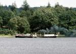 Am 05.08.1984 ist Dnemarks ltester Dampfer  Hjejlen  auf den Silkeborger Seen unterwegs.