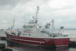 Der Fischkutter MS Inger Hildur M-101-F (IMO: 9179799) im Hafen von Molde/Norwegen. Damit werden berwiegend Heringe und Makrelen gefangen sowie Forschung betrieben fr Institute. Am 20.06.2011 abgelichtet.