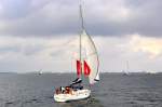  Die Charter-Segelyacht  Point of Sail  aus Eckernfrde am 23.06.2011 (Kieler Woche) auf der Kieler Frde.L: 15,48m / B: 4,48m / Tg: 1,8m / 1 Diesel 58 kw / Segelflche: 126 m2 / Liegeplatz: Laboe/Kiel 