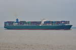 Thalassa Mana, Containerschiff, Heimathafen Singapore, IMO: 9667150, Baujahr 2014, TEU 13808, Lnge 368,50 m, Breite 51 m, Tiefgang 15,50 m.
