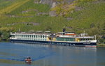 KFGS-River Queen Flusskreuzfahrtschiff  hier festgemacht in Bernkastel-Kus auf der Mosel.