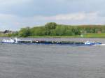 Tankmotorschiff NAUTIC, Boizenburg (05300160), Lnge 80,0m, Breite 8,0m voll betankt die Elbe aufwrts zwischen Hamburg und Geesthacht; 17.05.2010  
