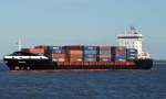 TONGAN, Container-Feeder, Heimathafen Monrovia,  IMO: 9371402, abgelichtet vor der Schleuse Brunsbttel am 11.06.2014.