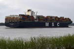 MSC LUCIANA , Containerschiff , IMO 9398383 , Baujahr 2009 , 11312 TEU , 363.6 × 45.6m , 14.04.2017 Grünendeich