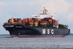 MSC SAMANTHA , Containerschiff , IMO 9110377 , Baujahr 1996 , 274.7 × 40m , 5711 TEU , 26.12.2017 Cuxhaven