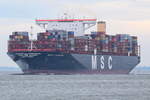 MSC LEANNE , Containerschiff , IMO  9767390 , Baujahr 2017 , 399.97 × 58.83m , 16909 TEU , 10.11.2018 Cuxhaven