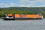 Containerfrachter  Nova  auf dem Rhein bei Bad Breisig - 28.05.2013