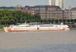 Kreuzfahrtschiff  Bellriva  (Crew ca. 40, Passagierkabinen 90, Reederei Cruiselines Nijmegen) vor Anker am Konrad-Adenauer-Ufer in Köln. 31.07.2014
