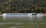 KFGS-GRACE Flusskreuzfahrtschiff auf dem Rhein an der Lahnmndung bei Lahnstein.