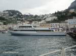 NAPOLI JET  IMO 9048873 am 15.5.2011 im Hafen von Capri, Italien -  Fhre / BRT 367 / La 41,6m, B 7,8m, Tg.