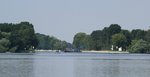 Blick vom Weißer See nach Westen in den Sacrow-Paretzer-Kanal (UHW) am 25.07.2016. In diesem Abschnitt bis hin zum Abzweig des Havelkanales wird z.Zt. gearbeitet.