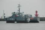 Hier wird das am 25.03.2011 neugebaute Schiff  der Kstenwache  mit dem  Namen   SKRUNDA   durch den Nord-Ostsee-Kanal  gebracht.
