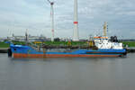 Baggerschiff  HEGEMANN I  in Emden 26.9.2023