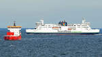 Scandlines Hybrid ferry PRINS RICHARD am 05.06.2022 in der Ostsee.