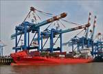 . Containerfrachter „Alsterdijk“, IMO 9491484, Bj. 2011; L 168 m; B 26m; Flagge Liberia; wird im Containerhafen von Bremerhaven Be- und Entladen.  09.04.2018  (Hans)