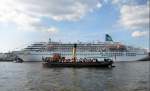 Die  Amadea  beim Hafenfest 2009 in Hamburg. Ein 4 Sterne Schiff, 600 Passagiere, 193 m lang und 29000 B RT gro
