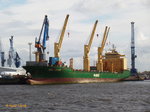 RED CEDAR (IMO 9231092) am 3.5.2016, Hamburg, Elbe, Steinwerder Hafen / 
Ex-Namen: CAPE DARBY; GOLDEN ISLE; RICKMERS HOUSTON  /
Mehrzweckfrachter  /  BRZ 23.132 / Lüa 192,9 m, B 27,8 m, Tg 11,2 m / 1 Diesel, B&W, 15.991 Kw (21747 PS) 19,5 kn  / 1.848 TEU, davon 150 Reefer / gebaut 2001 bei  Xiamen Shipbuilder, China / 
